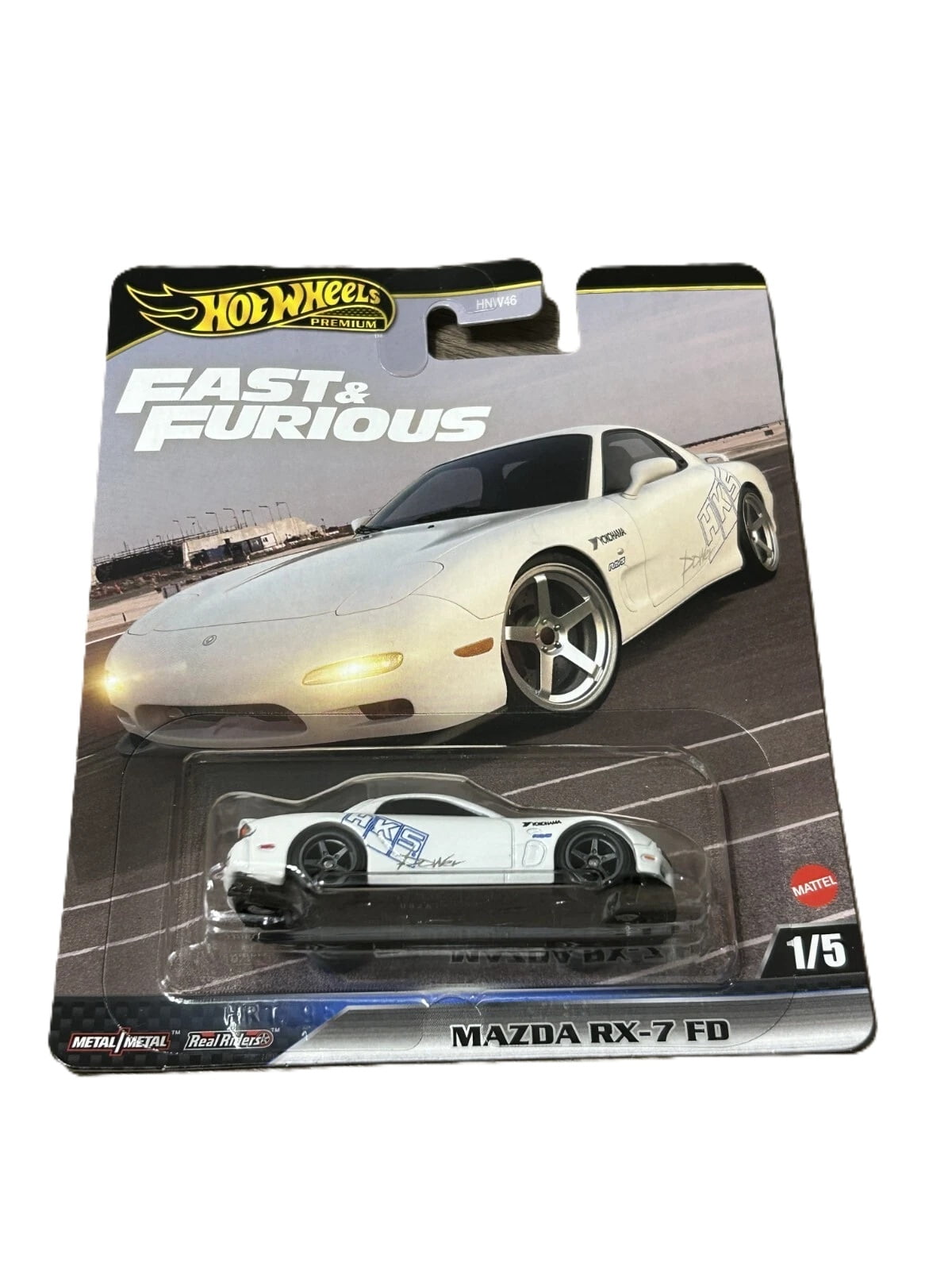 Hot Wheels Fast & Furious Die-Cast Cars Collection, 5 Pack Set, Mazda RX-7, Nissan Skyline GT-R, Dodge Charger, Alfa Romeo Giulia Sprint GTA, Chevy Impala