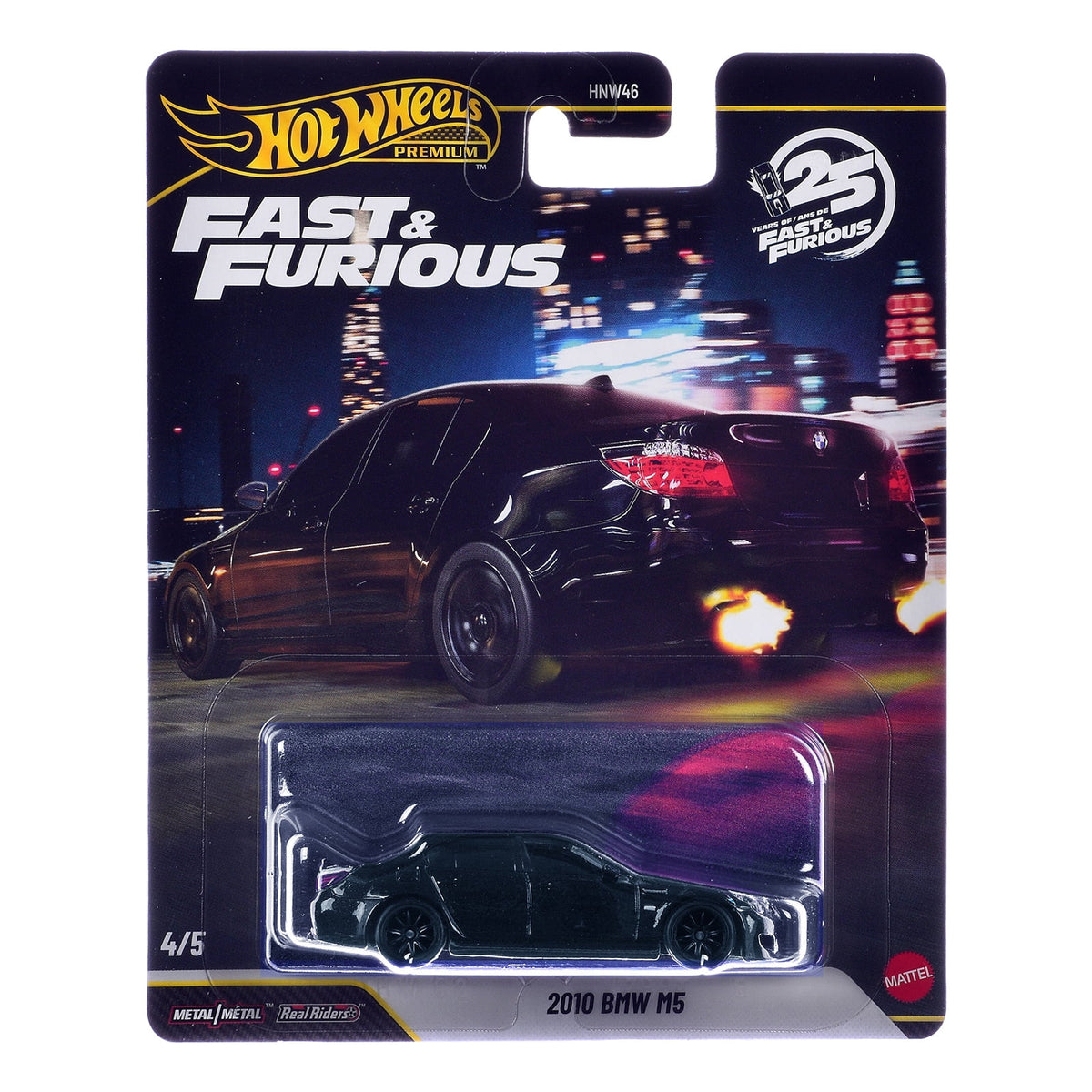 2010 BMW M5 Dark Blue Metallic "Fast & Furious 6" (2013) Movie "Fast & Furious" Series Diecast Model Car by Hot Wheels - view 5