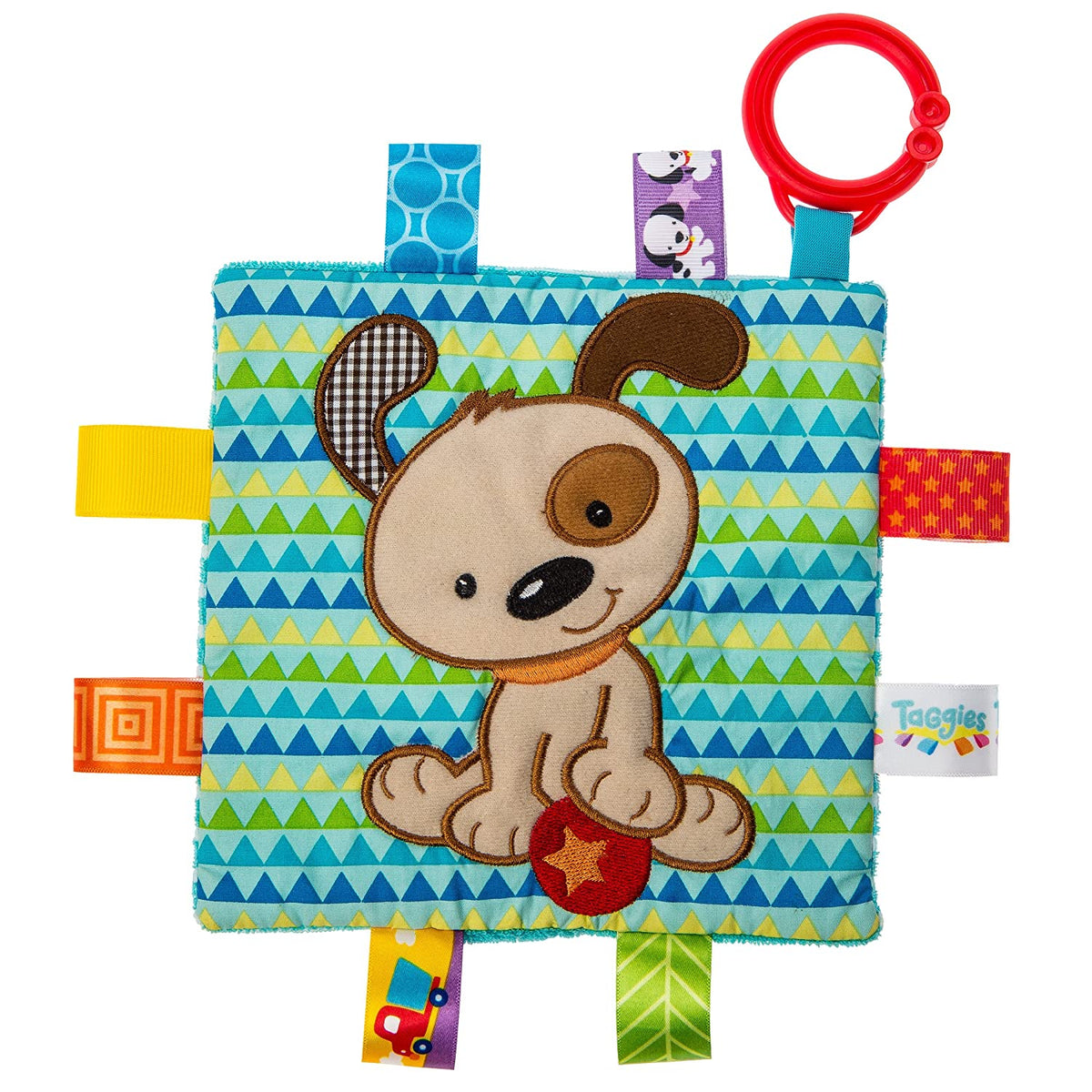 Mary Meyer Taggies Crinkle Me Baby Toy, Brother Puppy, 6.5x6.5 Inch