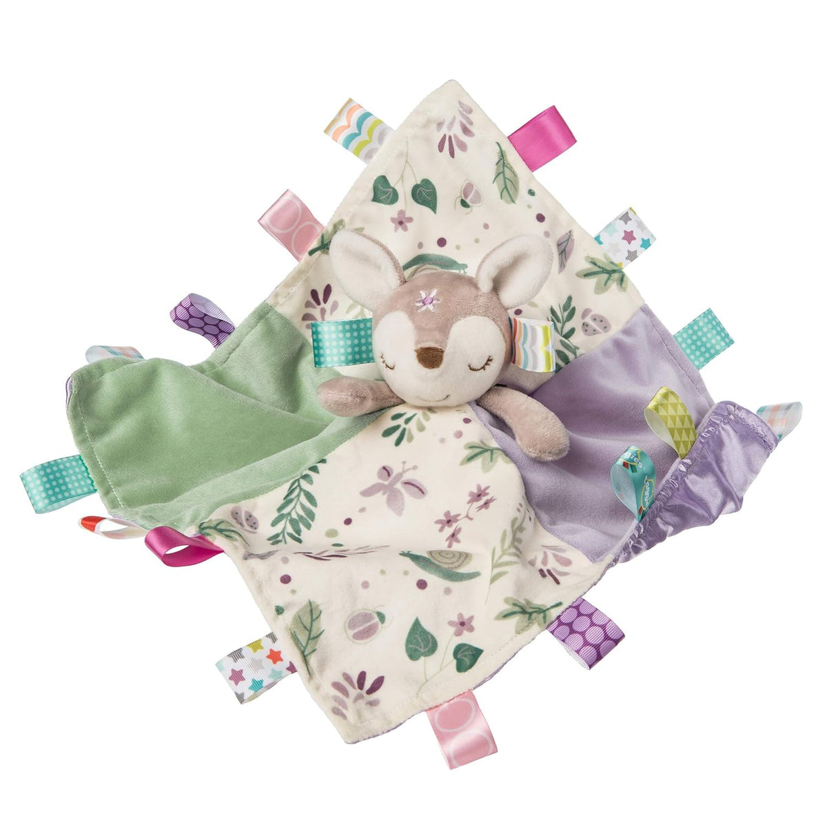 Mary Meyer Taggies Soothing Sensory Stuffed Animal Security Blanket, Flora Fawn, 13 x 13-Inches