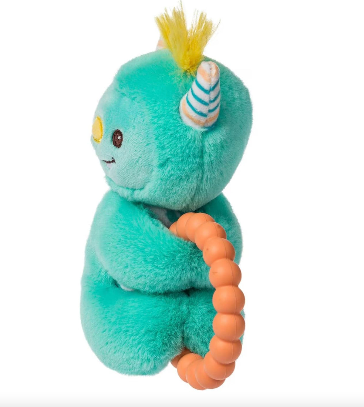 Mary Meyer Soft Baby Rattle with Soothing Teether Ring, 6-Inches, Mookie Monster
