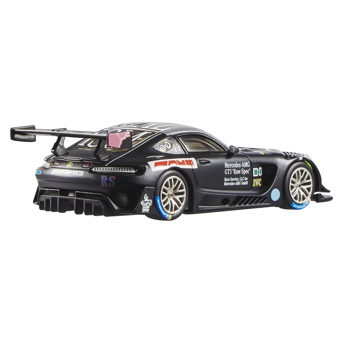 Hot Wheels Premium 1:43 Scale Real Riders Mercedes-AMG GT3 (Black) Die-Cast Car - view 2