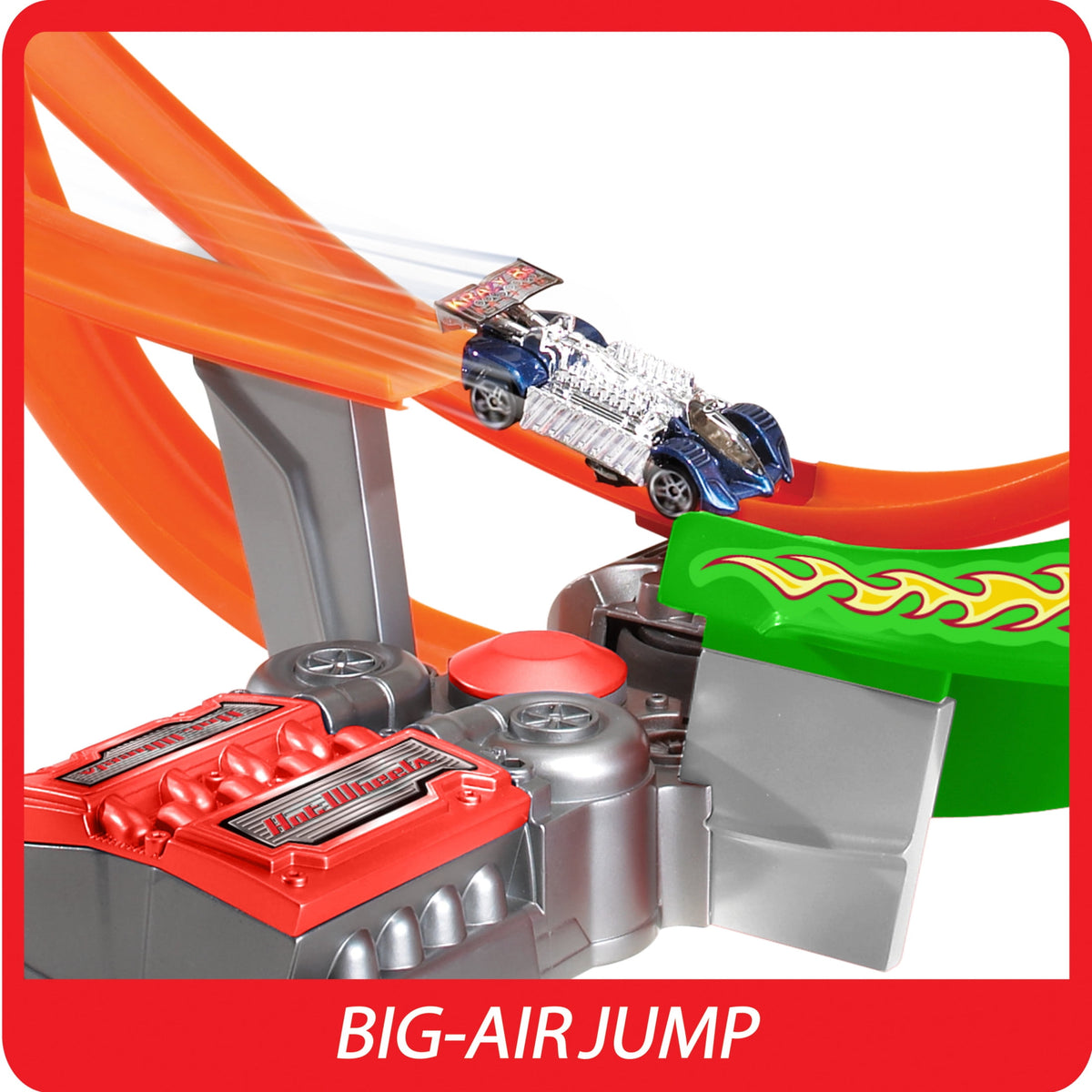 Hot Wheels Action Power Shift Motorized Raceway Track Playset with Booster & 5 Cars in 1:64 Scale - view 5