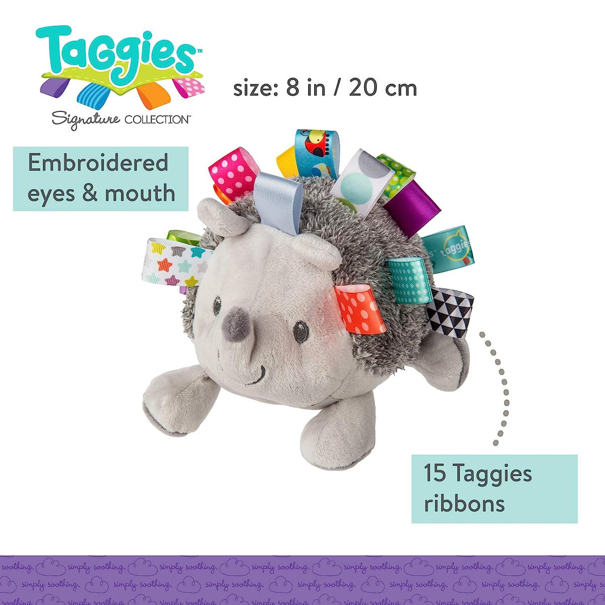 Mary Meyer Taggies Soft Toy, Heather Hedgehog, 8 Inch