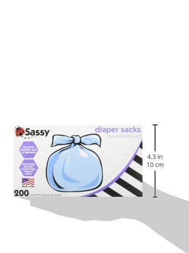 Sassy Baby Disposable Diaper Sacks, 200 Count, Pack of 3 (Total 600 Count)