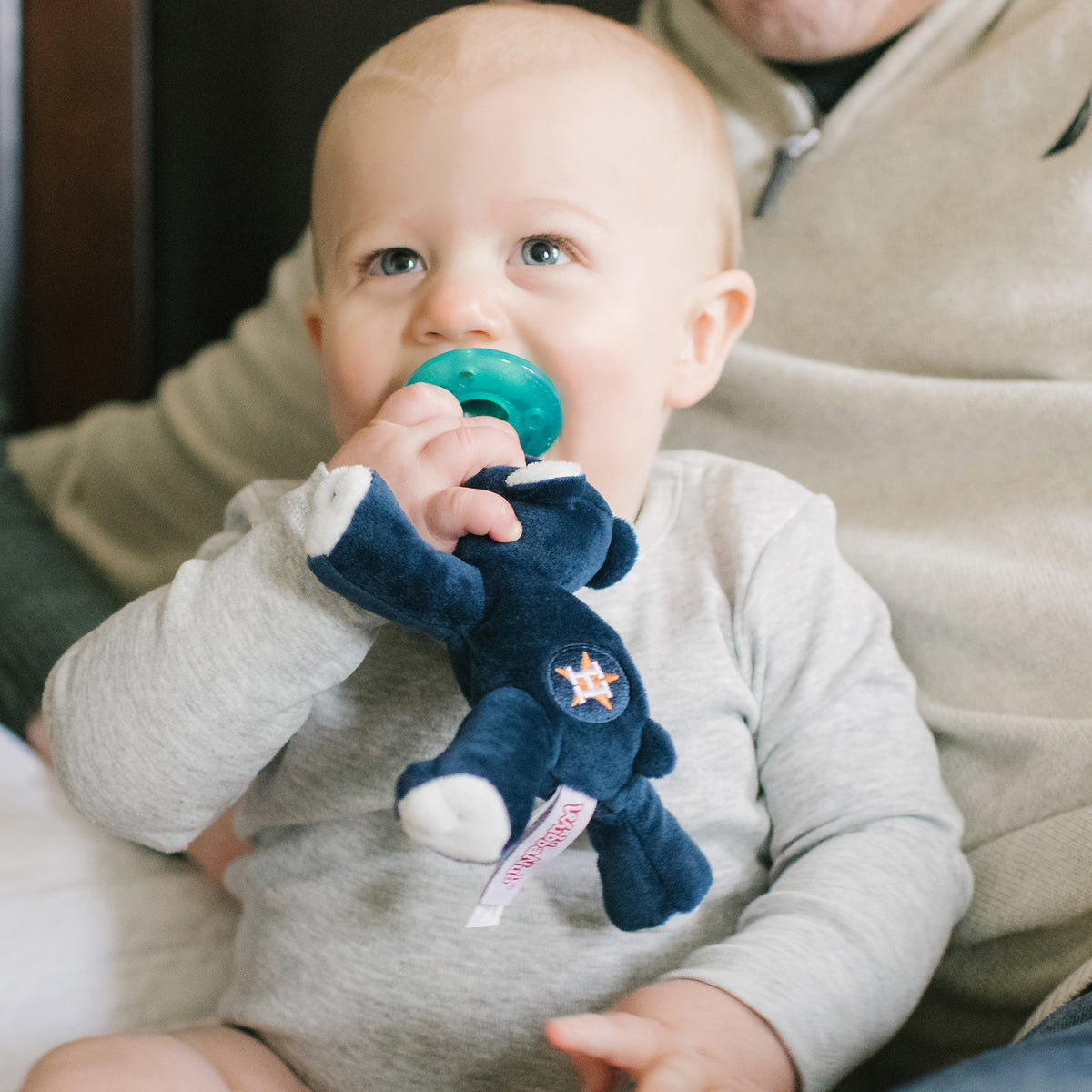WubbaNub Infant Pacifier - MLB Houston Astros Bear