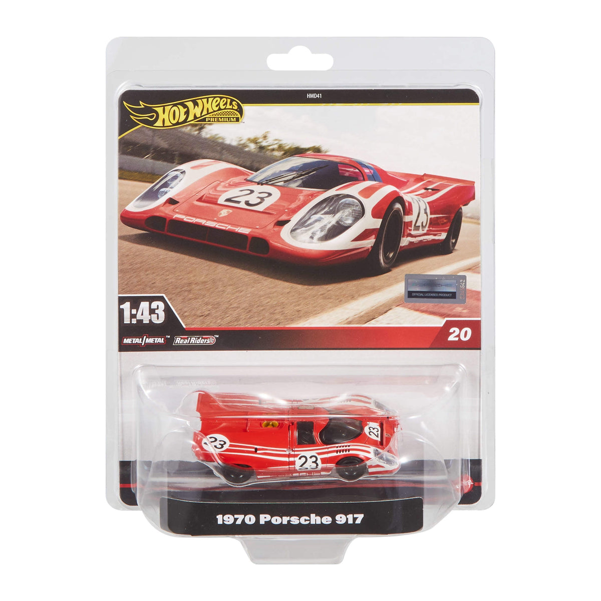 Hot Wheels Premium 1:43 Scale Real Riders 1970 Porsche 917 Die-Cast Car