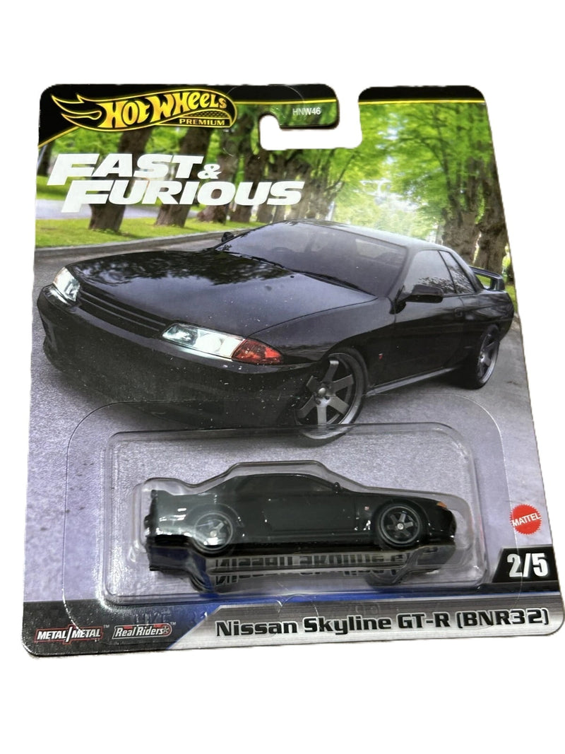 Hot Wheels Fast & Furious Die-Cast Cars Collection, 5 Pack Set, Mazda RX-7, Nissan Skyline GT-R, Dodge Charger, Alfa Romeo Giulia Sprint GTA, Chevy Impala