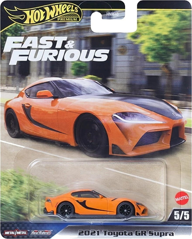 Hot Wheels Premium Fast & Furious L Case 5-Pack: Nissan 240SX, Lamborghini LM002, Koenigsegg CCXR, Plymouth Roadrunner, Toyota Supra