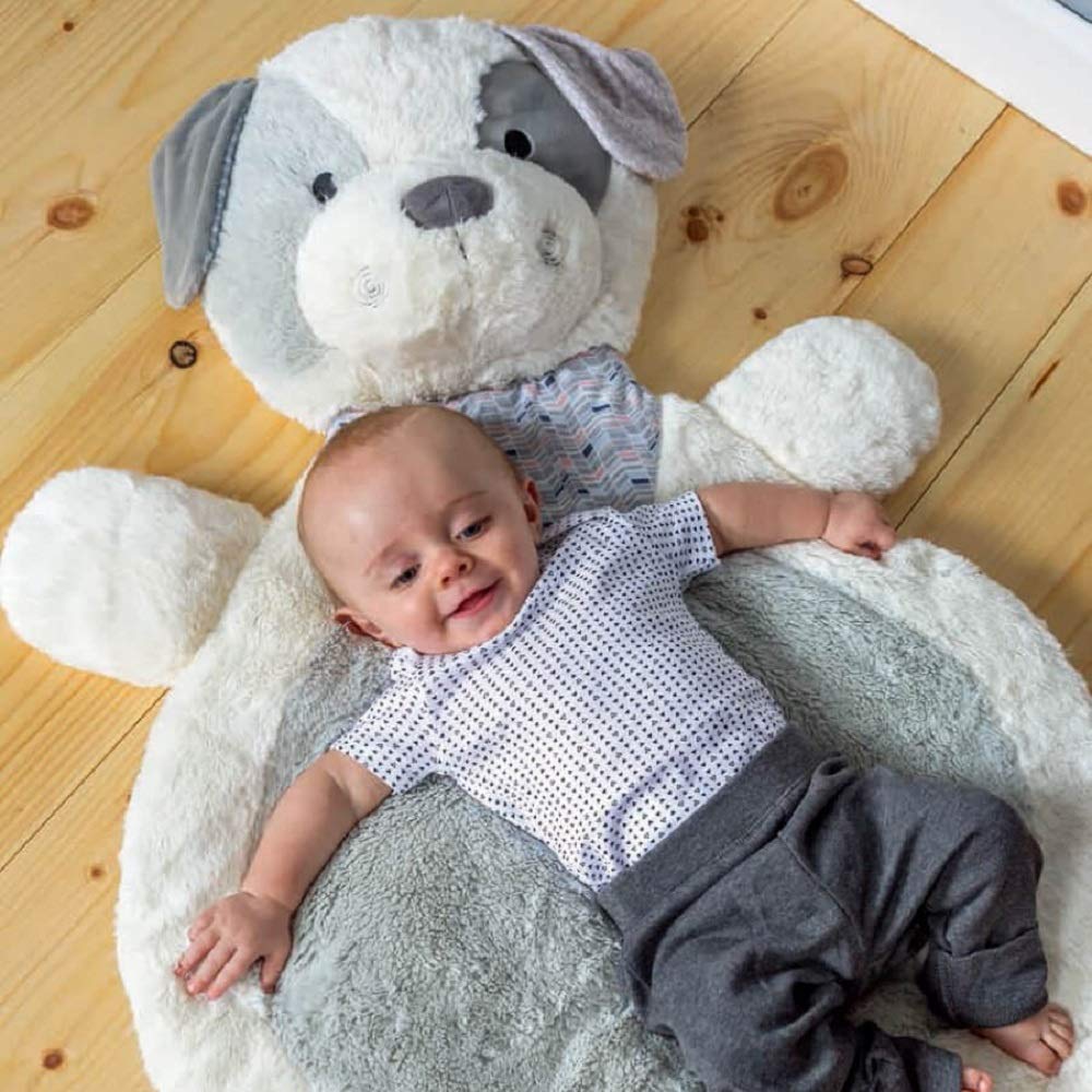 Mary Meyer Bestever Baby Mat, Decco Puppy, White/Gray, 31 x 23 inches