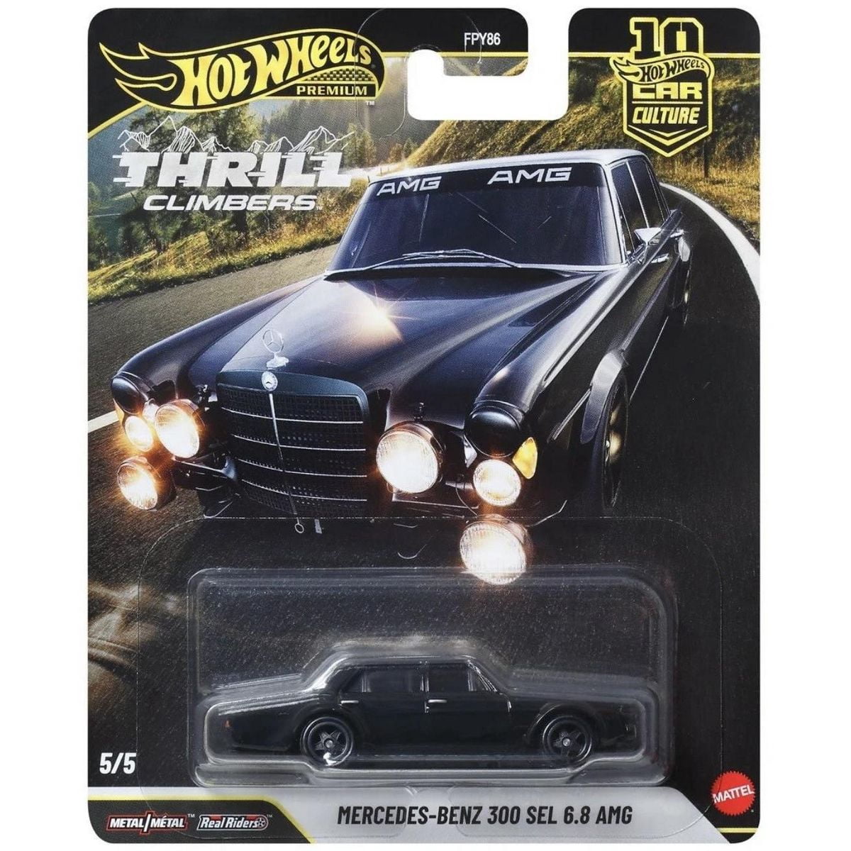 Hot Wheels Mercedes-Benz 300 SEL 6.8 AMG Thrill Climbers Car Culture Premium