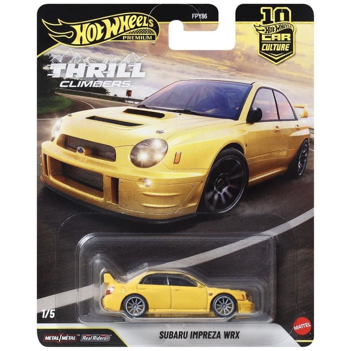 Hot Wheels Subaru Impreza WRX Thrill Climbers Car Culture Premium