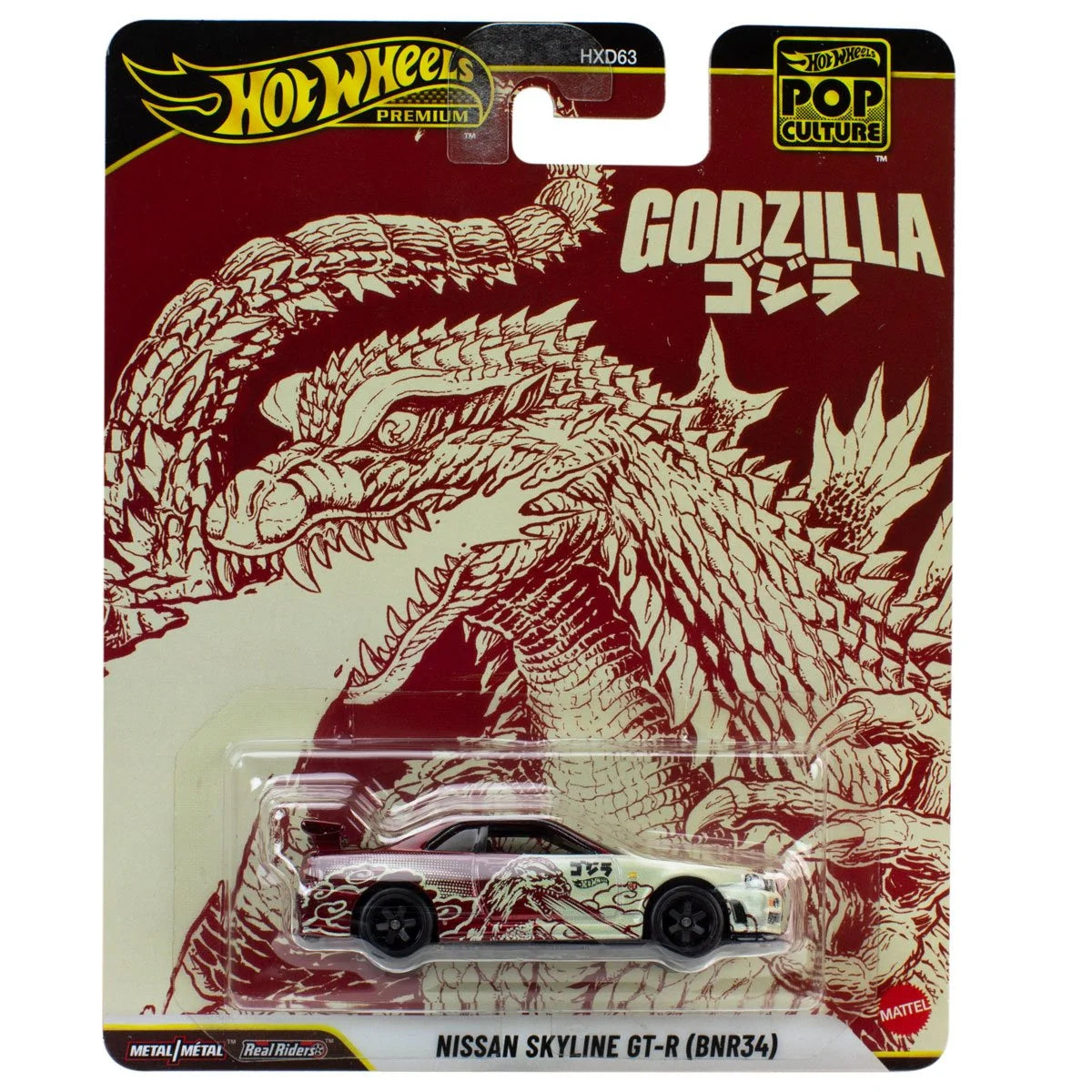 Hot Wheels 2026 Pop Culture Mix 1 Nissan Skyline GT-R (BNR34) Godzilla
