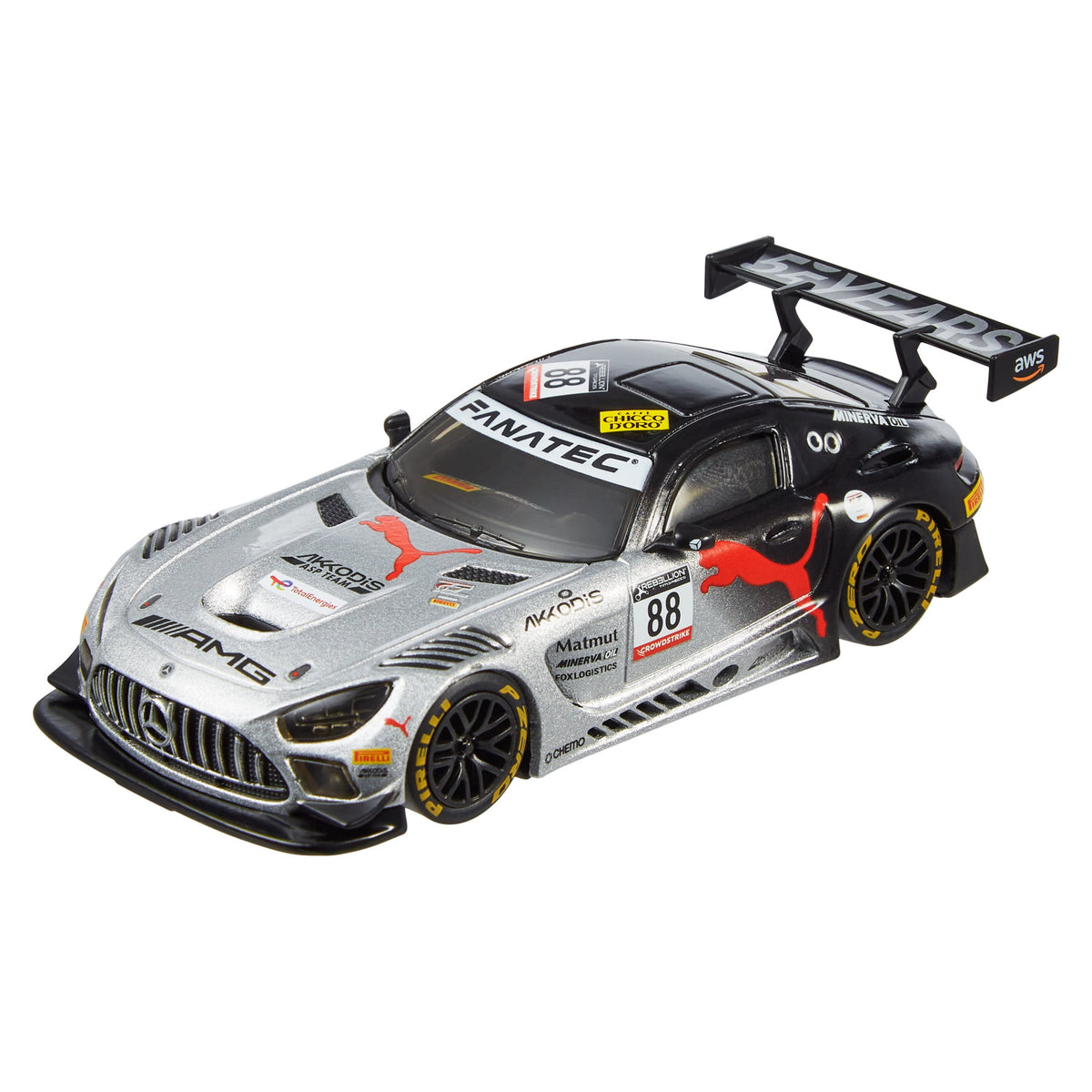 Hot Wheels Premium 1:43 Scale Real Riders Mercedes-AMG GT3 (Style 2) Die-Cast Car - view 3
