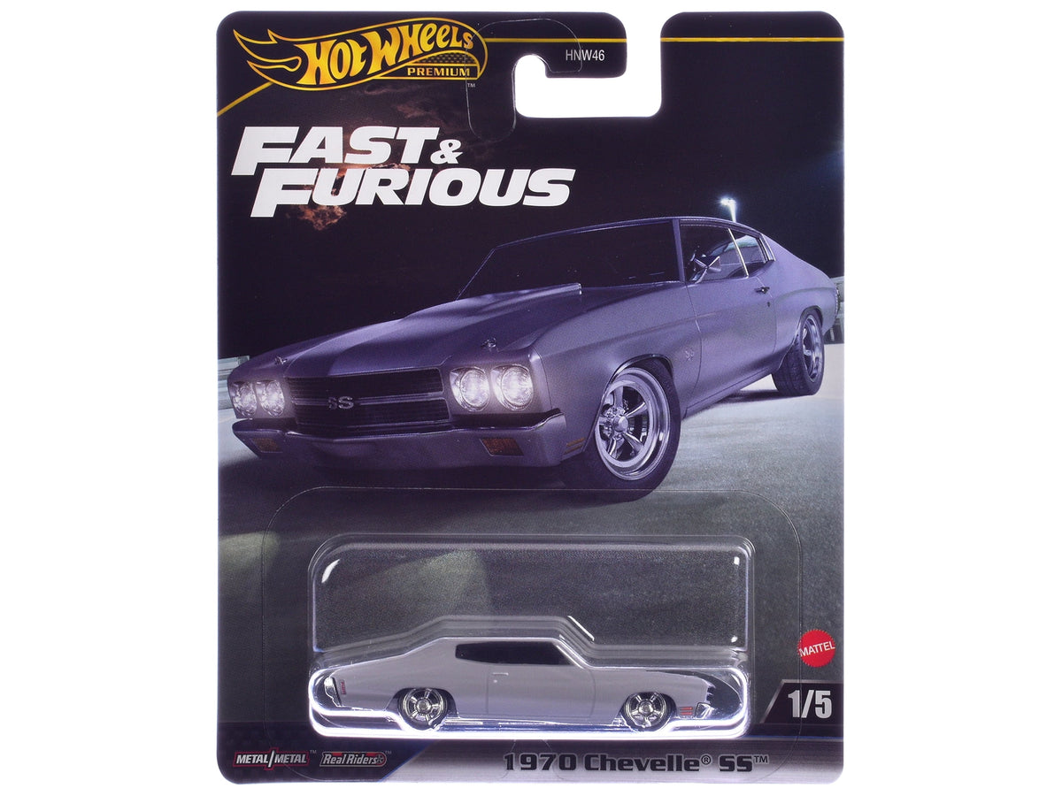 Hot Wheels Fast & Furious Diecast Model Cars Collector Set J Case, 5 Pack, McLaren Senna Red, Nissan 370Z, Chevrolet Chevelle SS, Land Rover Defender 110, Dodge Viper SRT10