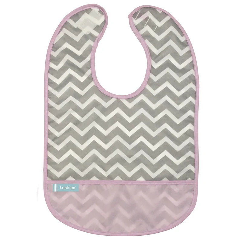 Kushies Cleanbib 3 Pack Girl Pink heart Flowers - view 4