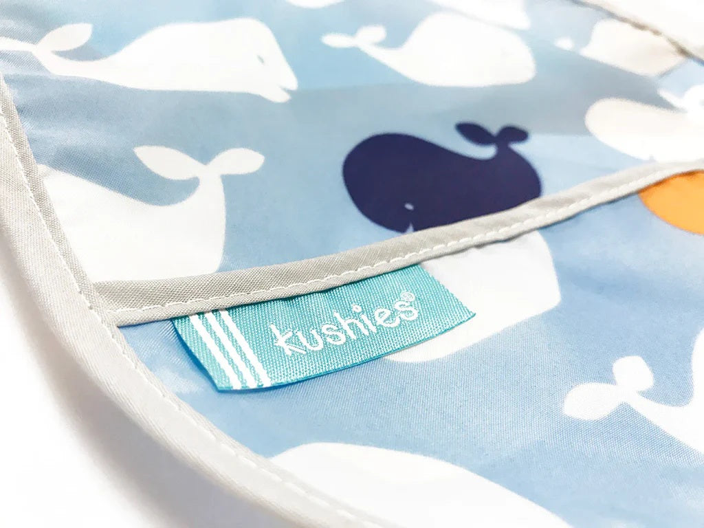 Kushies Cleanbib 3 Pack Boy Blue whale Bear - view 3
