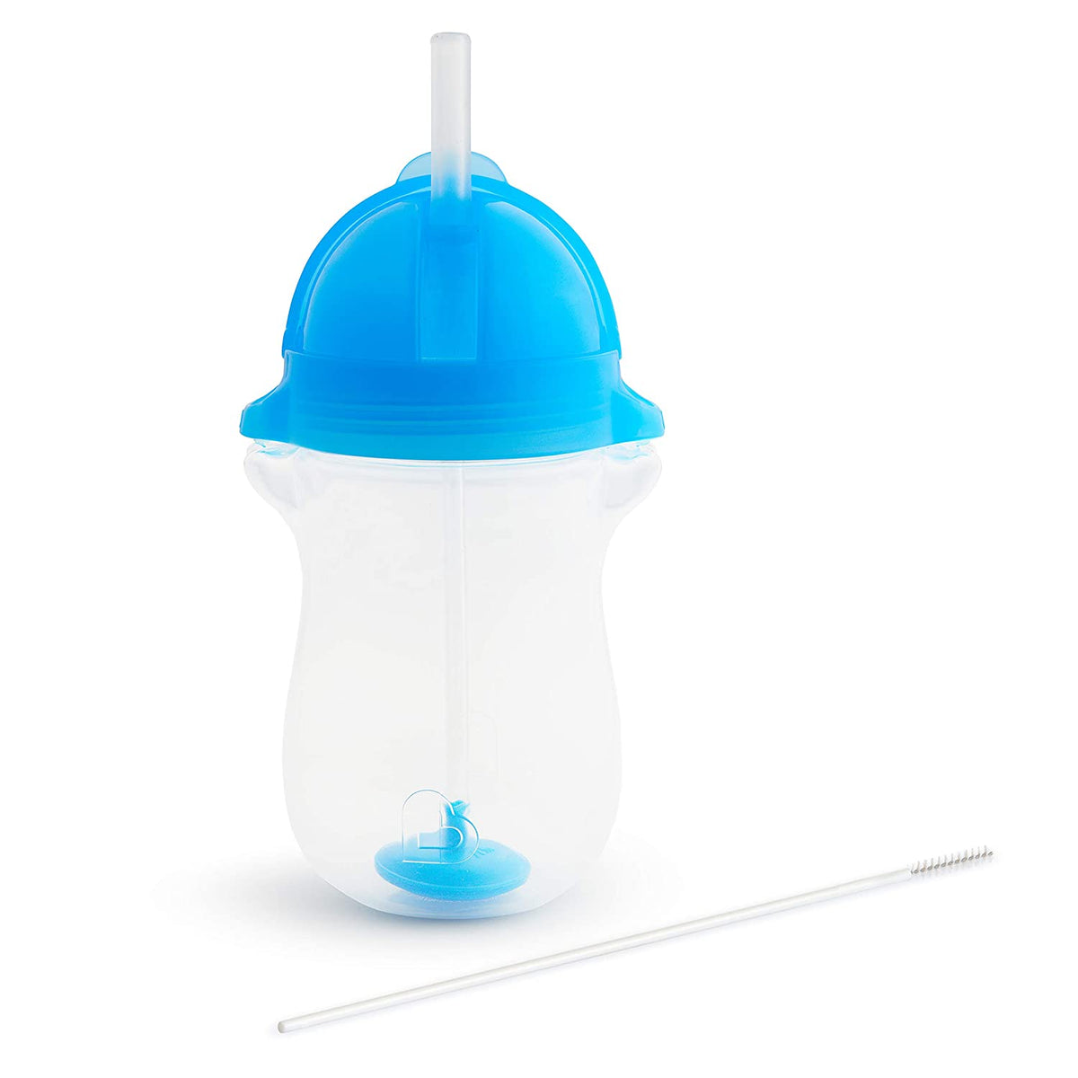 Munchkin Click Lock Weighted Straw Cup, 7oz, 2 Pack, Blue/Green