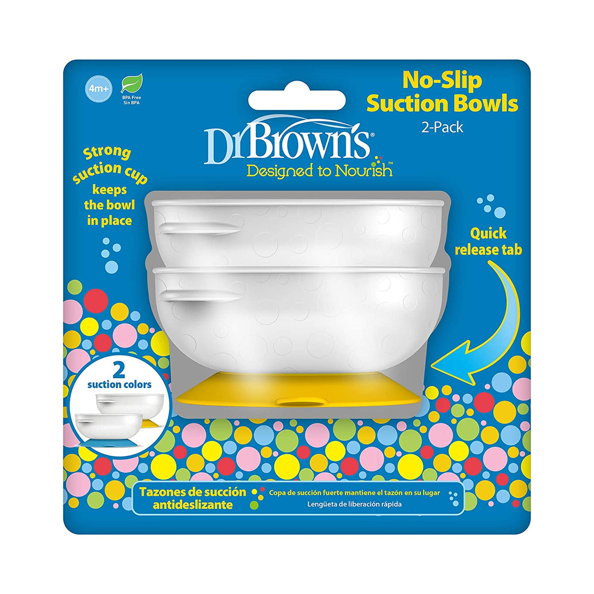 Dr. Brown's No-Slip Suction Bowl, 2-Pack