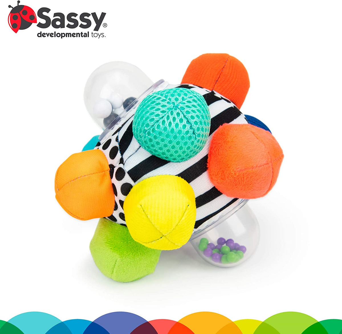 Sassy Developmental Bumpy Ball, Multi Texture and Color