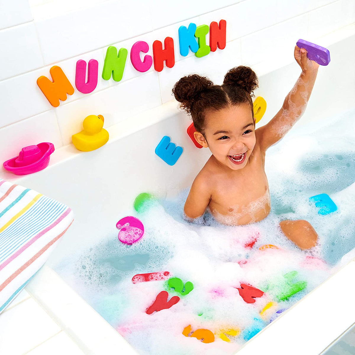 Munchkin 36 Bath Letters and Numbers Toddler Bath Toy