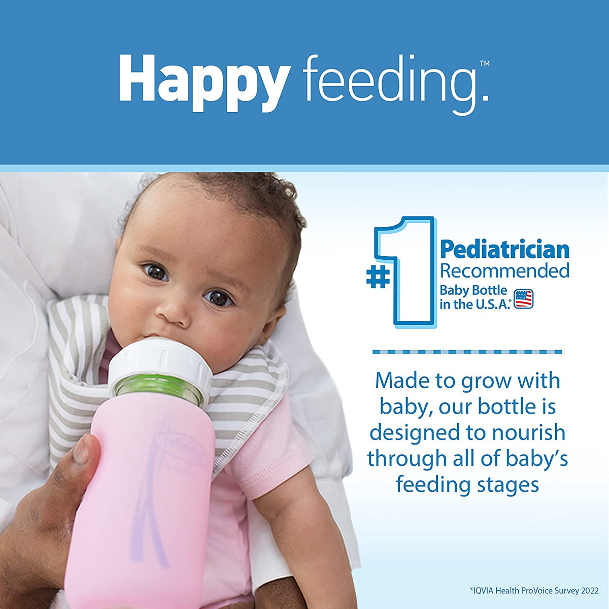 Dr. Brown's Natural Flow Anti-Colic Options+ Wide-Neck Glass Baby Bottles 5 oz/150 mL, with Level 1 Slow Flow Nipple, 3