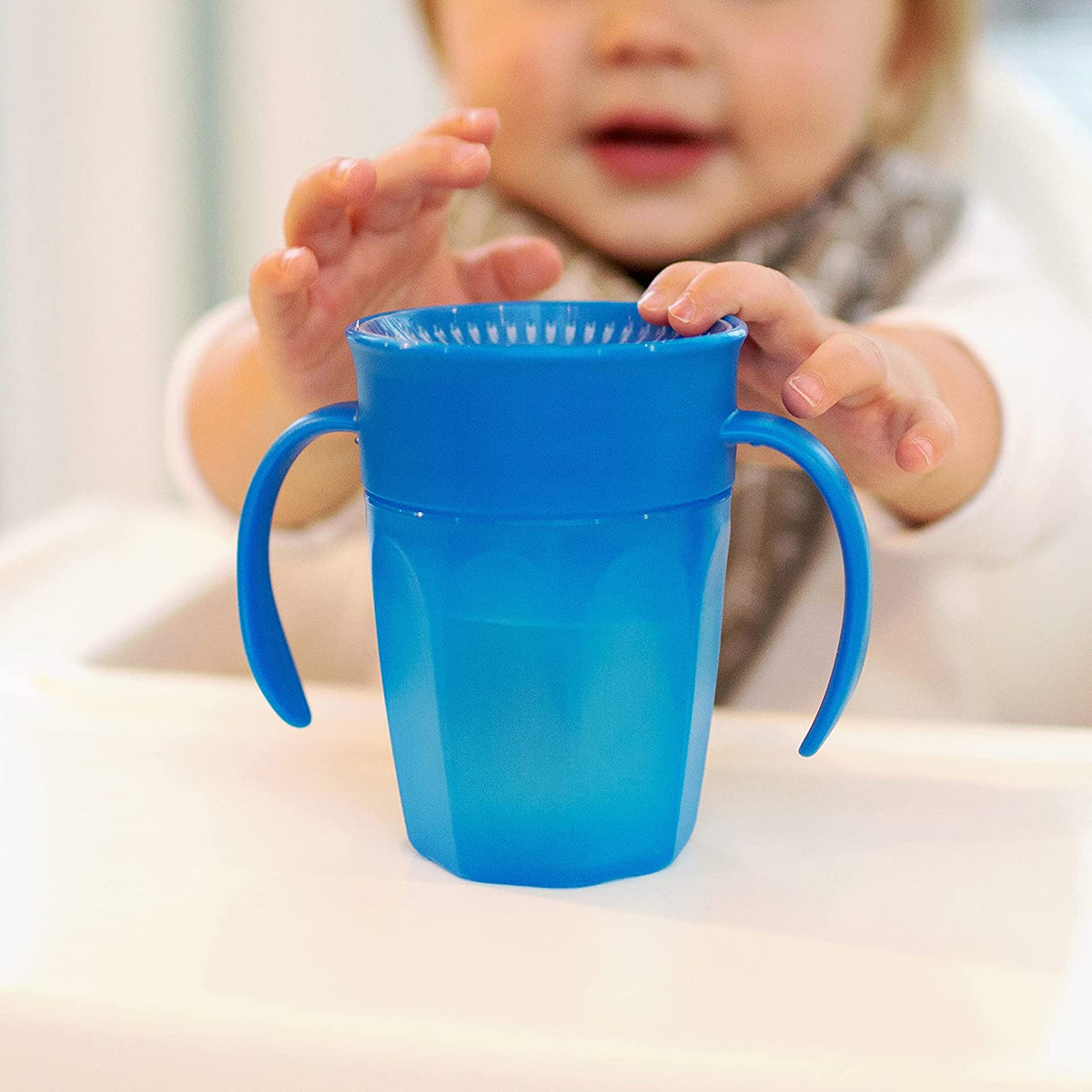 Dr. Brown's Cheers 360 Spoutless Training Cup, 6m+, 7 Ounce, Blue