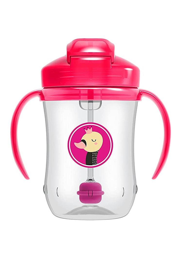 Dr. Brown's Baby's First Straw Cup Sippy Cup with Straw - Pink - 9oz - 6m+