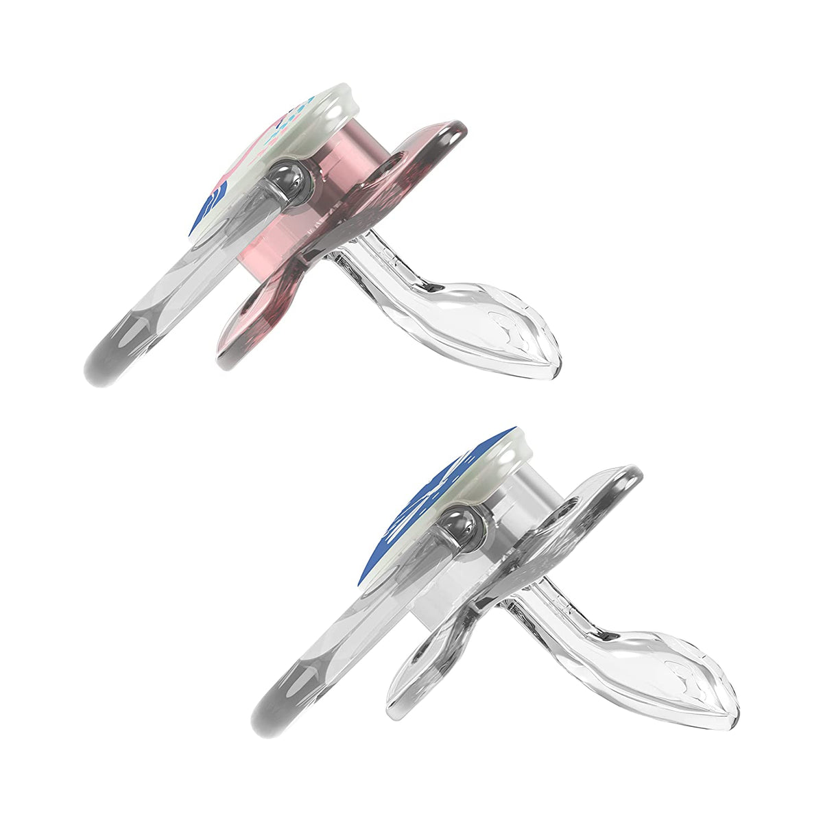 Dr. Brown's PreVent Orthodontic Baby Pacifier, Stage 1, 0-6m, 2-Pack, Glow in the Dark - Pink