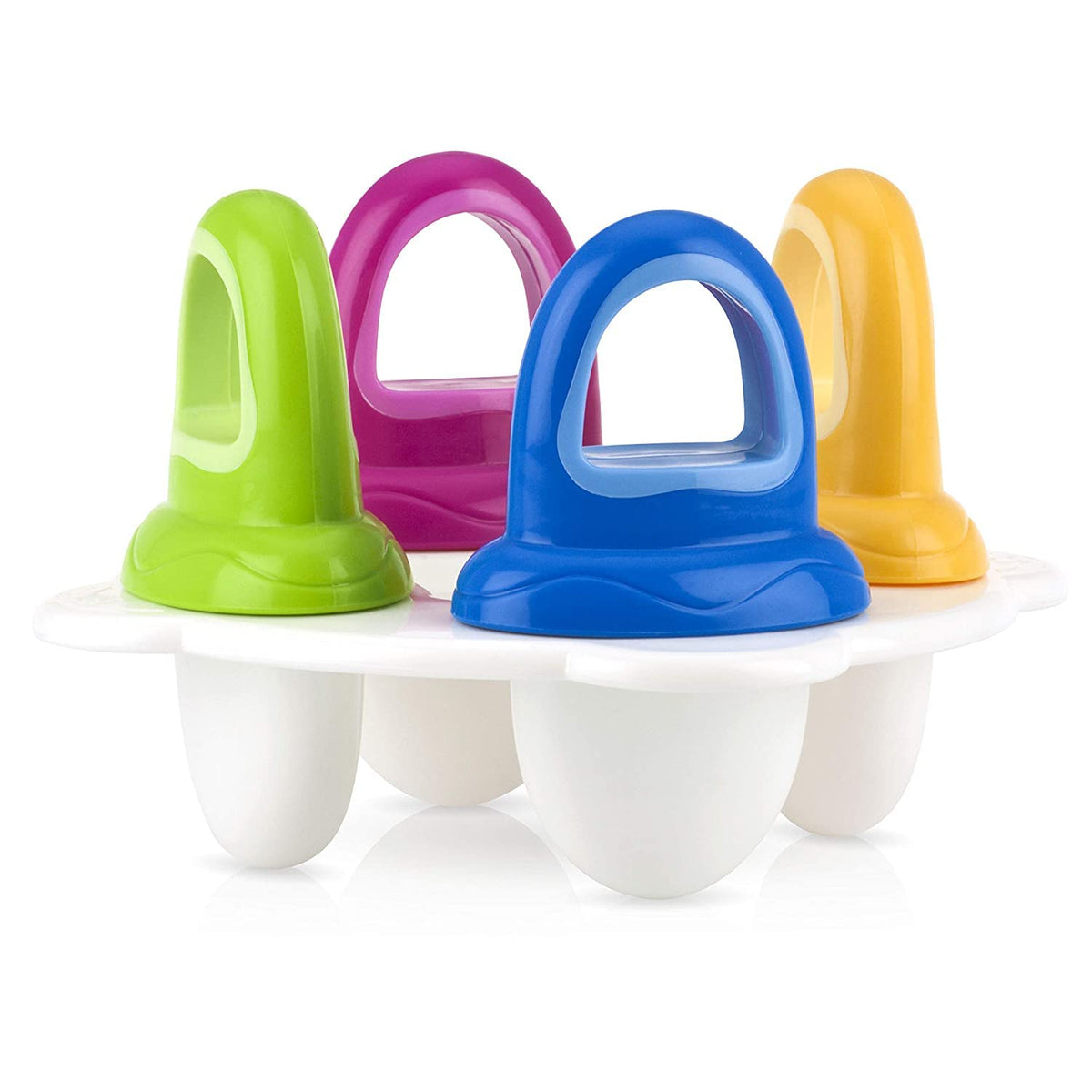 Nuby Garden Fresh Fruitsicle Molds with Trays for Ice Cream Popsicles & EZ Squee-Z Self-Feeding Silicone Baby Food