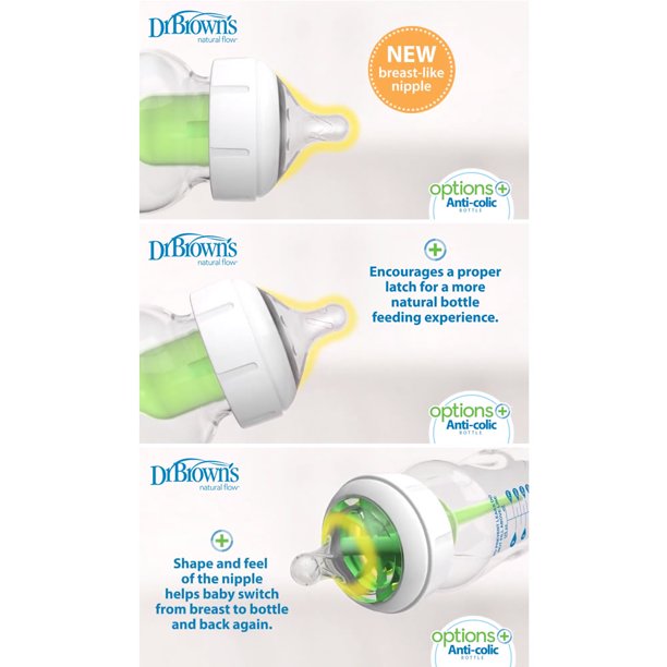 Dr. Brown's 12 Piece Options+ Newborn Wide-Neck Bottle Set