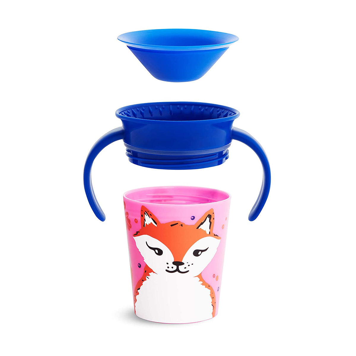Munchkin Miracle 360 WildLove Trainer Sippy Cup, 6 Oz, Red Fox
