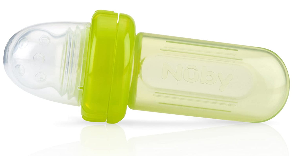 Nuby EZ Squee-Z Silicone Self Feeding Baby Food Dispenser - Colors May Vary
