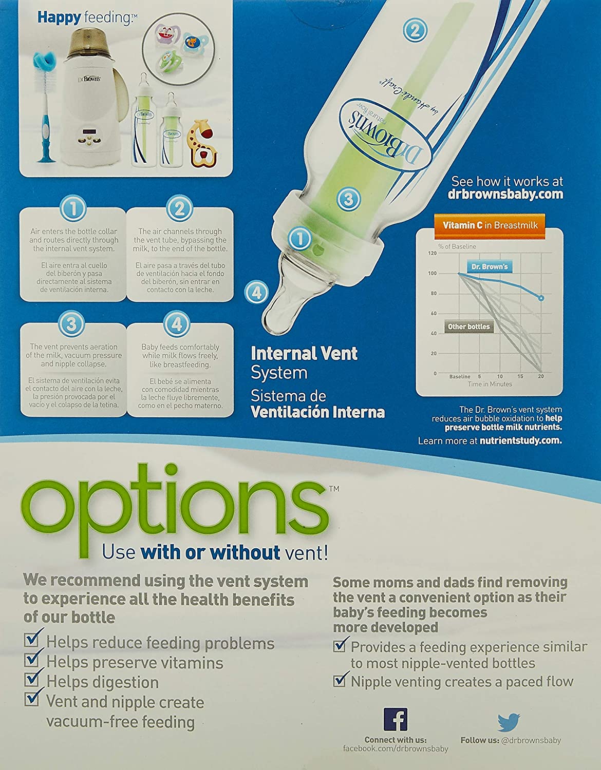 Dr. Brown's 17 Piece Anti-Colic Options+ Baby Bottle Newborn Feeding Set - image 4
