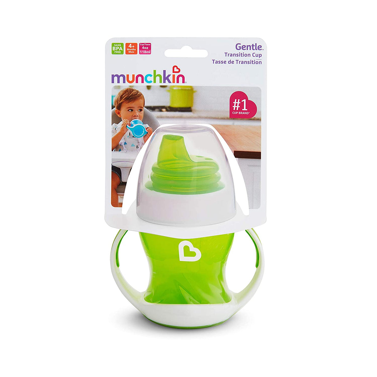 Munchkin Gentle Transition Green Trainer Cup 4oz