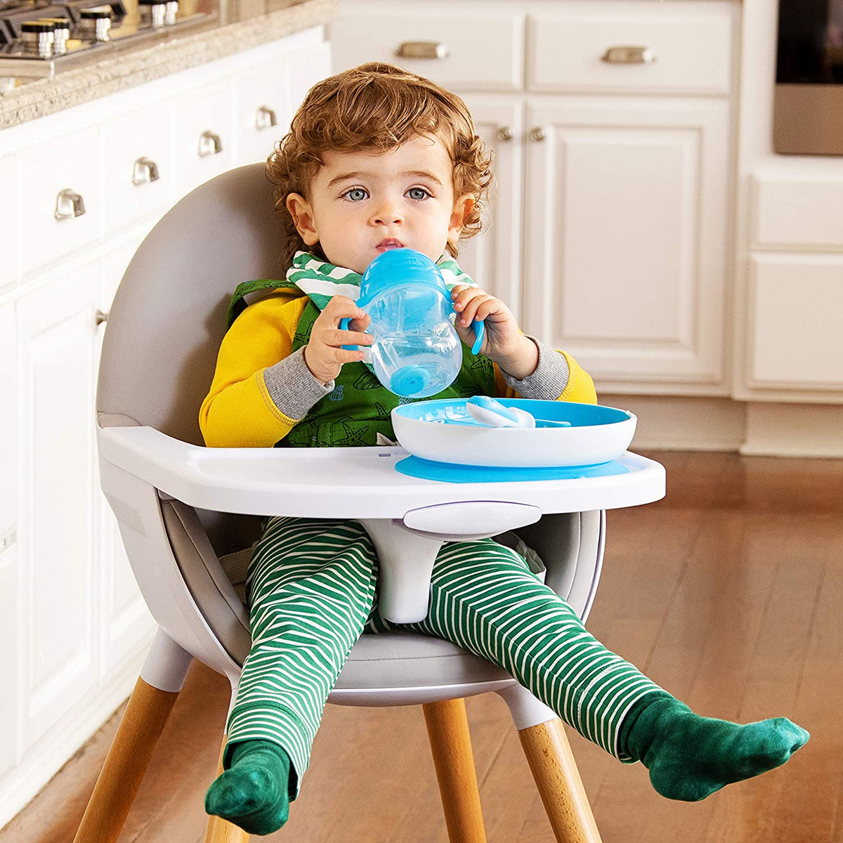 Munchkin Be Happy Toddler Dining Set, Blue