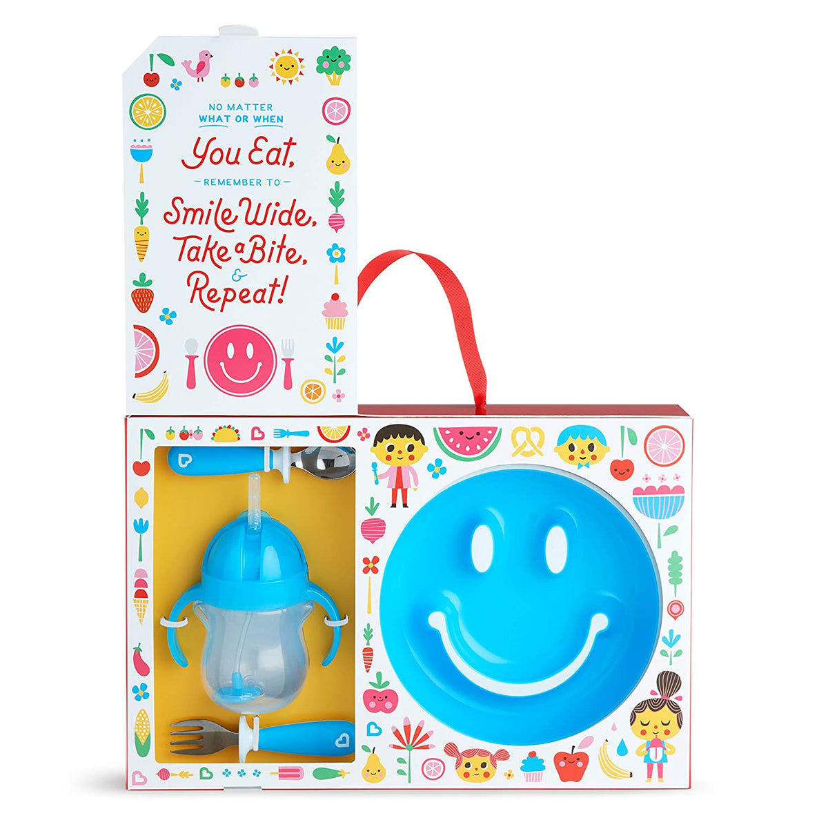 Munchkin Be Happy Toddler Dining Set, Blue