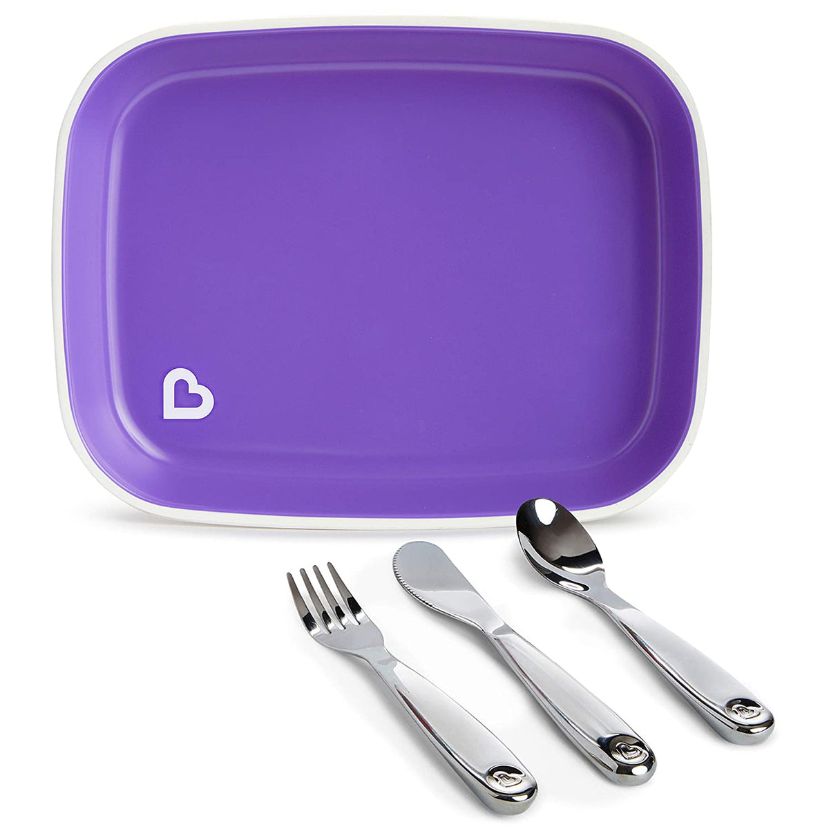 Munchkin Food Adventure Splash Toddler Dining Set, Purple
