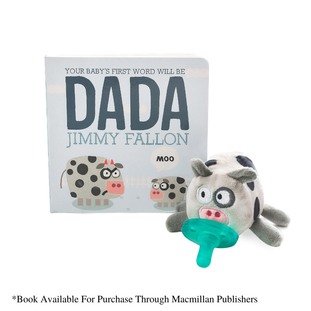 WubbaNub Infant Pacifier Dada Moo Cow –