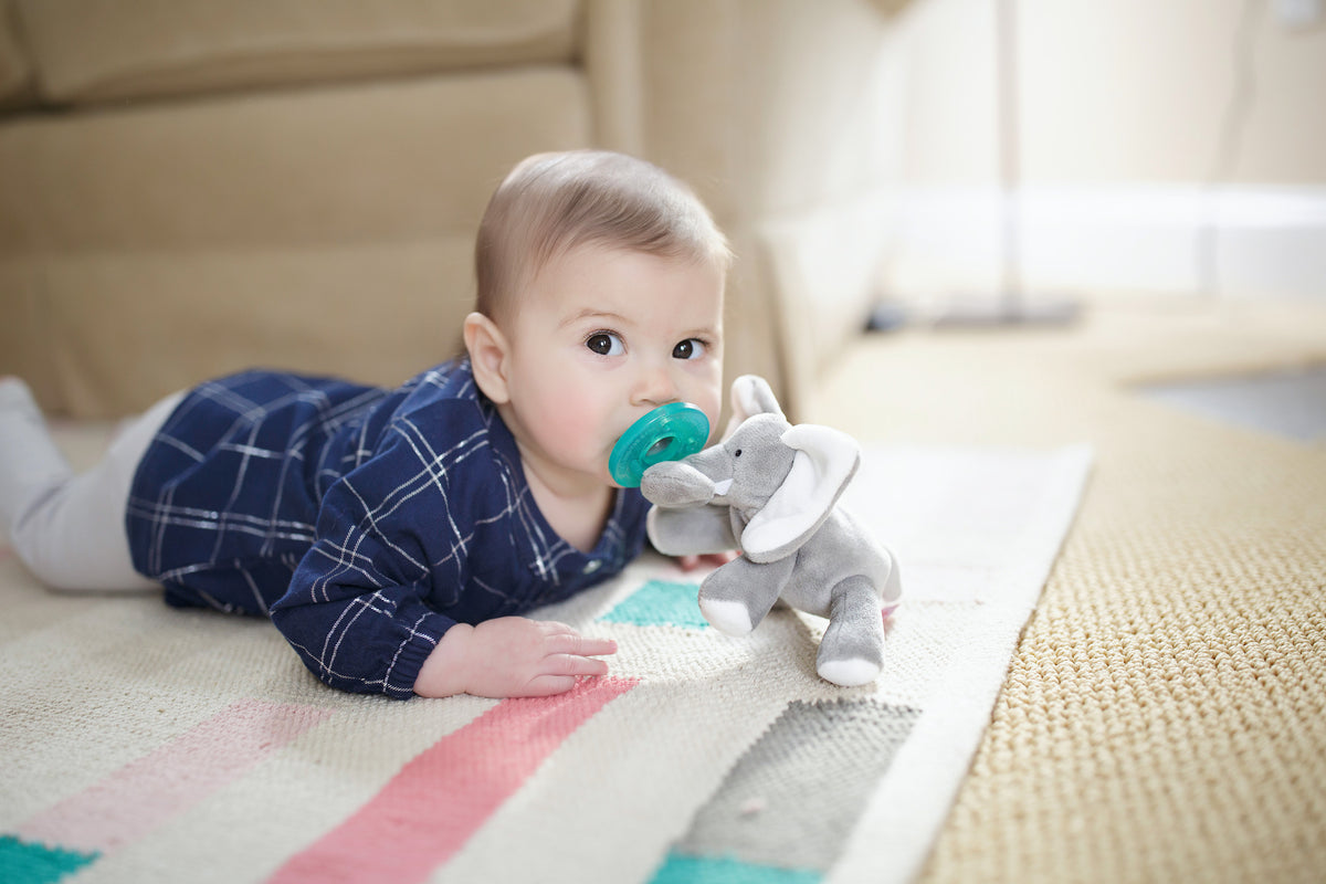 WubbaNub Infant Pacifier - Grey Elephant