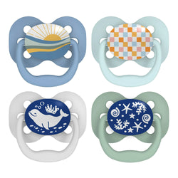 Dr. Brown's Advantage Symmetrical Pacifier with Air Flow - Blue - 4-Pack - 0-6m