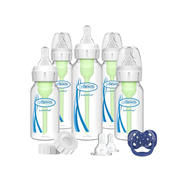 15 Piece Natural Flow Anti-Colic Options+ Narrow Baby Bottle Gift Set with Advantage Pacifier