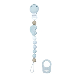 Kushies Silibeads Pacifier Clip Blue Silicone Pacifier Clip Car