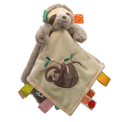 Mary Meyer Taggies Soothing Sensory Stuffed Animal Security Blanket, Molasses Sloth, 13 x 13-Inches