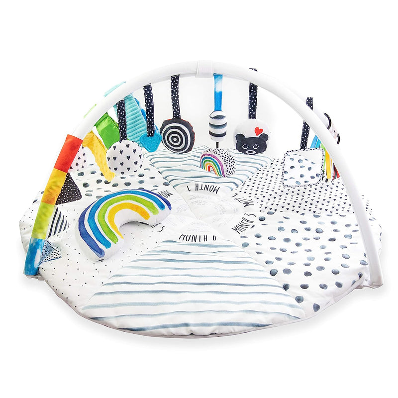 Sassy STEM Developmental Sensory Tummy Time Activity Baby Play Mat, Ultra Plush