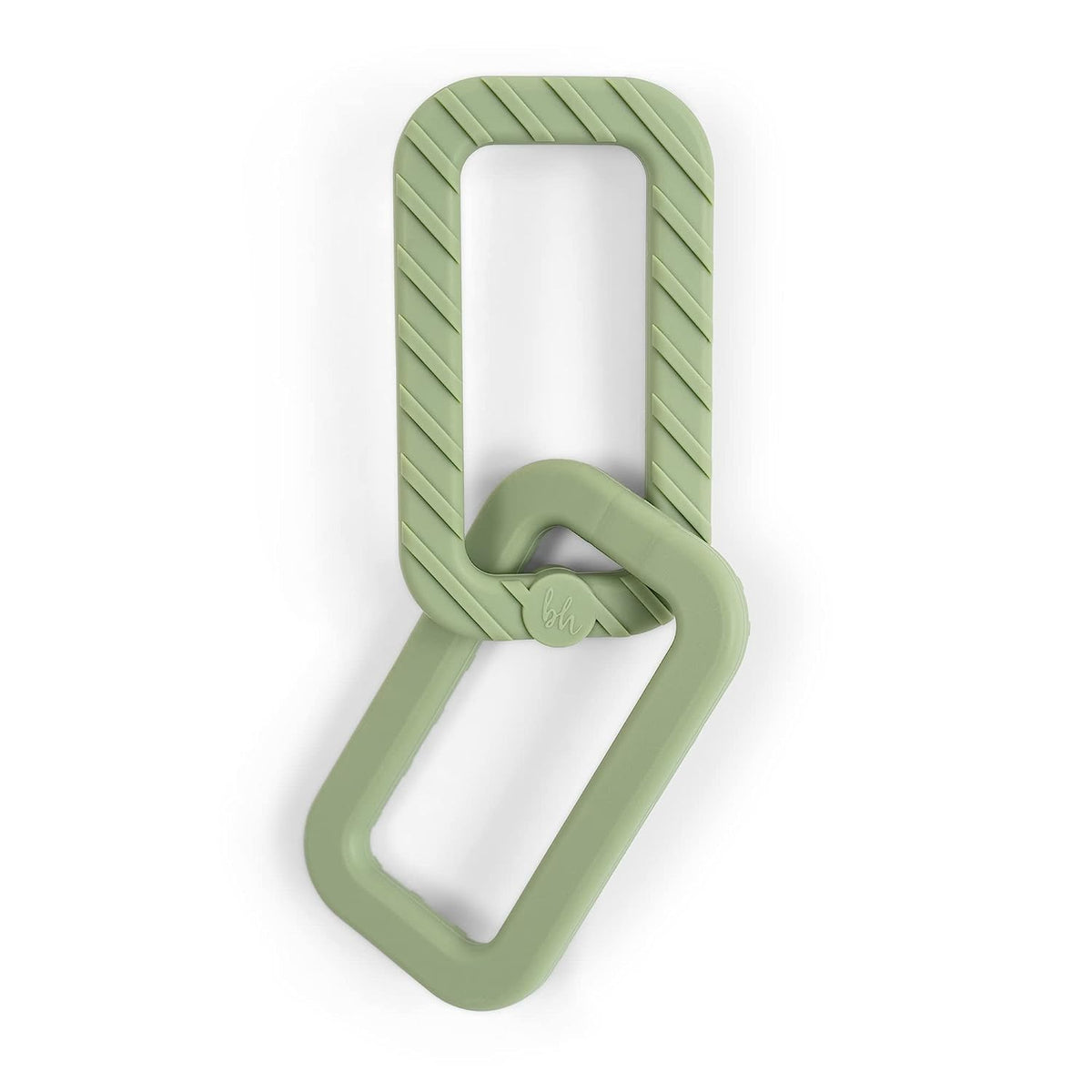 BooginHead 100% Food Grade Silicone Link Baby Teethers, Sage Green
