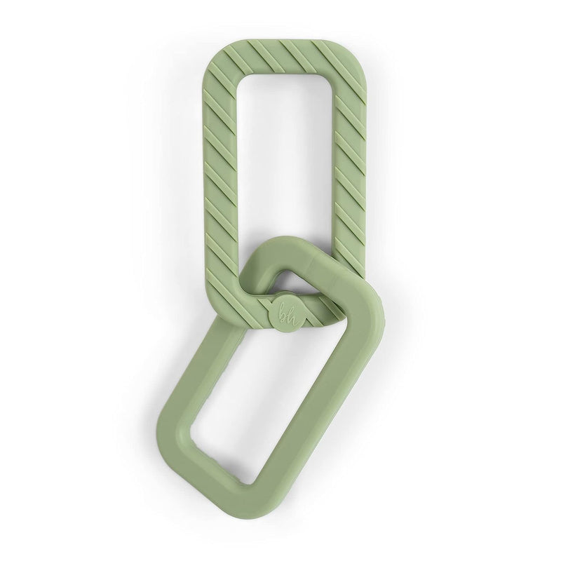 BooginHead 100% Food Grade Silicone Link Baby Teethers, Sage Green