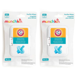 Munchkin Arm & Hammer Pacifier Wipes - Safely Cleans Baby and Toddler Essentials, 2 Pack, 72 Wipes