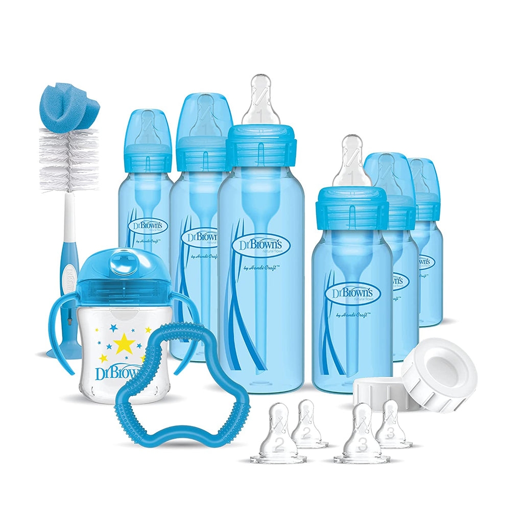 Dr. Brown’s Natural Flow Anti-Colic Options+ Special Edition Blue Baby Bottle Gift Set