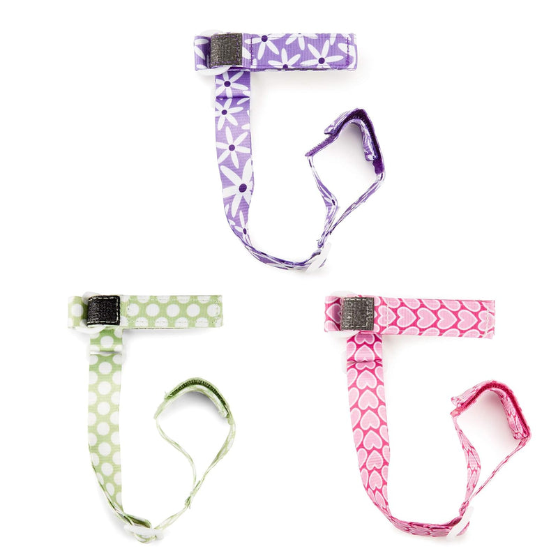 BooginHead SippiGrip Sippy Cup Strap & Baby Bottle Holder 3 Pack, Pink, Green, and Purple